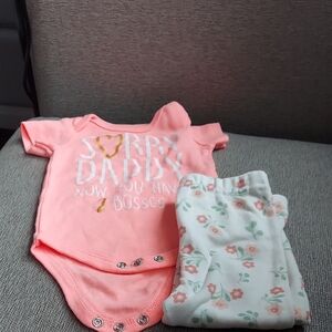 Baby Starters Pink and White Outfit Set